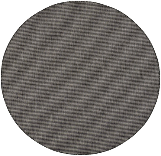 Nourison Positano 6' x Round Charcoal Modern Rug