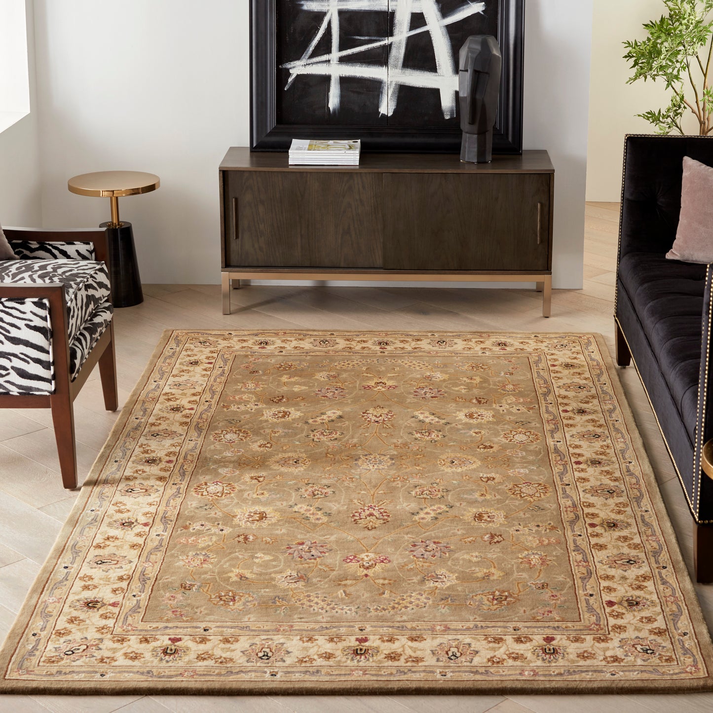 Nourison Nourison 2000 5'6" x 8'6" Olive Traditional Indoor Rug