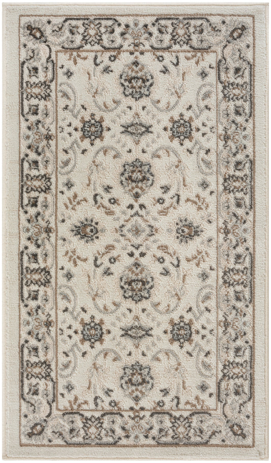 Nourison Serenity Home 2'2" x 3'9" Ivory Mocha Vintage Indoor Rug