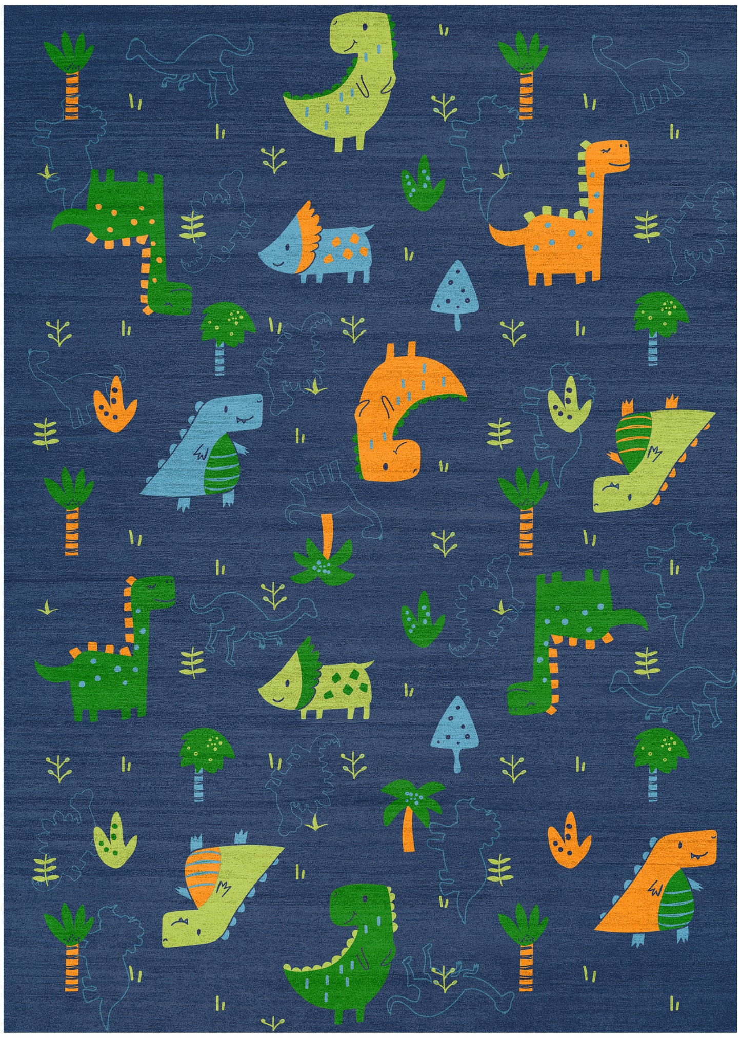 Nourison Imagination 3'5" x 5' Navy Multicolor Kids Indoor Rug