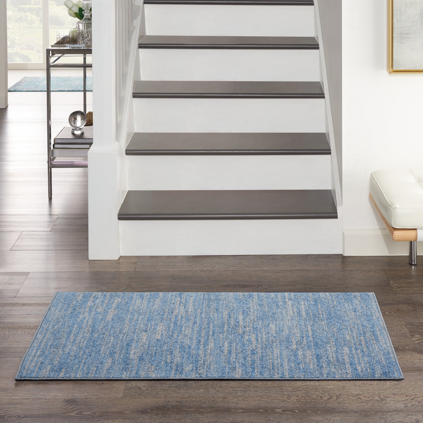 Nourison Nourison Essentials 2' x 4' Blue/Grey Outdoor Rug