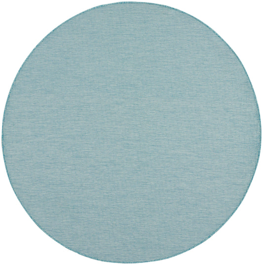 Nourison Positano 6' x Round Aqua Modern Rug