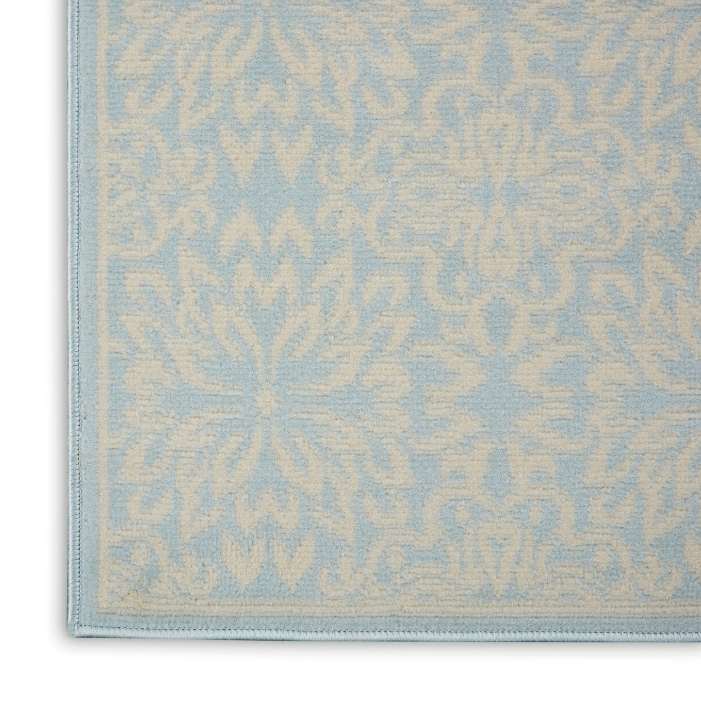 Nourison Jubilant 2'3" x 7'3" Ivory/Light Blue Farmhouse Indoor Rug