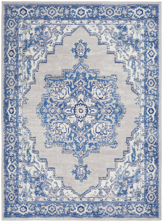 Nourison Whimsicle 4' x 6' Grey Blue Farmhouse Indoor Rug