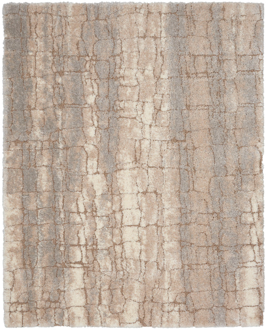 Nourison Dreamy Shag 7'10" x 9'10" Ivory Beige Shag Indoor Rug