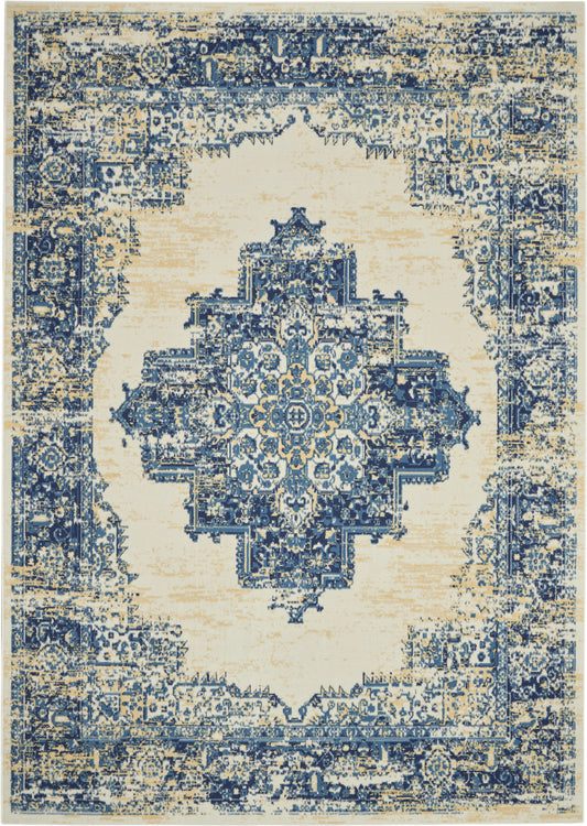 Nourison Grafix 7' x 10' White Vintage Indoor Rug