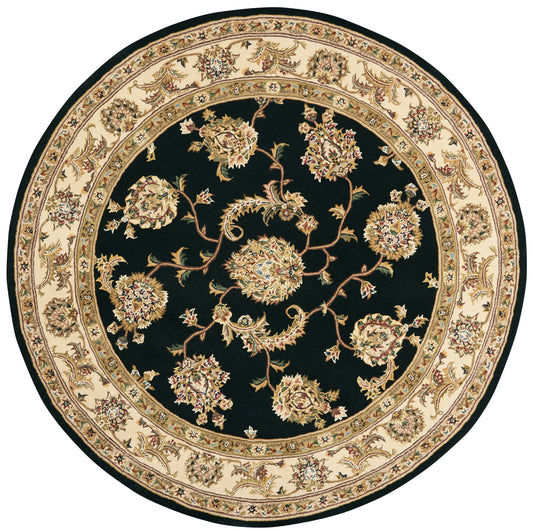 Nourison Nourison 2000 6' x Round Black Traditional Indoor Rug