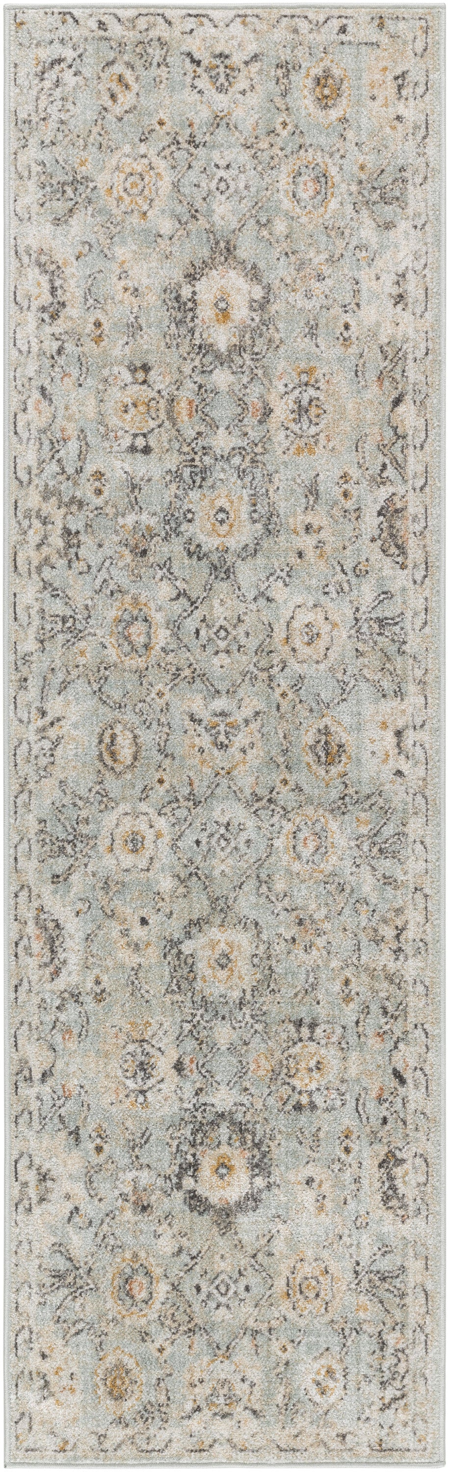 Nourison Oushak Home 2' x 6' Mint Vintage Indoor Rug