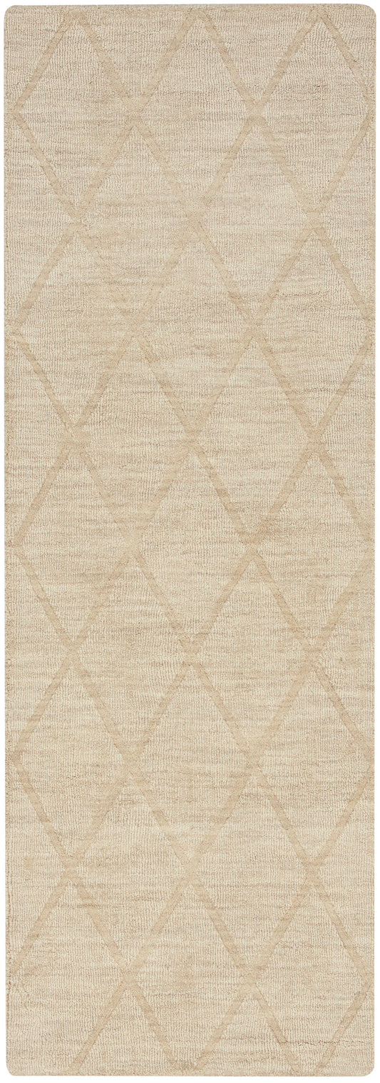 Nourison Wool Haven 2' x 6' Beige Modern Indoor Rug