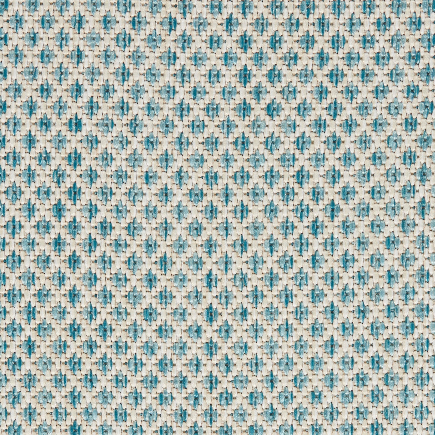 Nourison Courtyard 2'2" x 10' Ivory Aqua Modern Rug