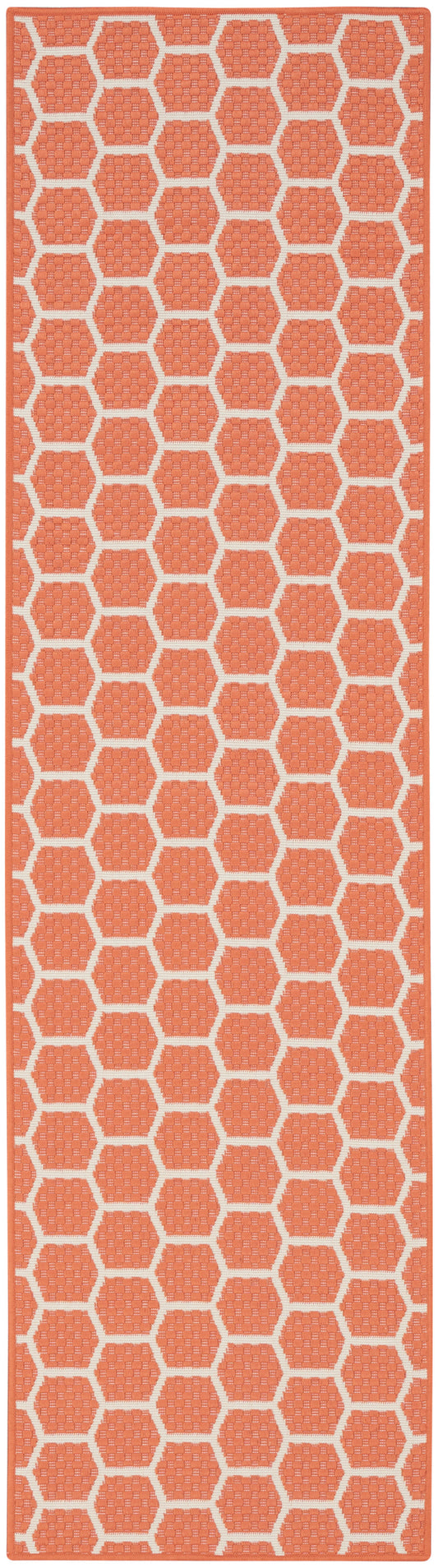 Nourison Twist Reversible 2'2" x 8' Coral Modern Rug