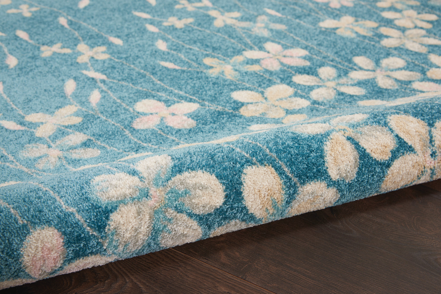 Nourison Tranquil 5'3" x 7'3" Turquoise Contemporary Indoor Rug