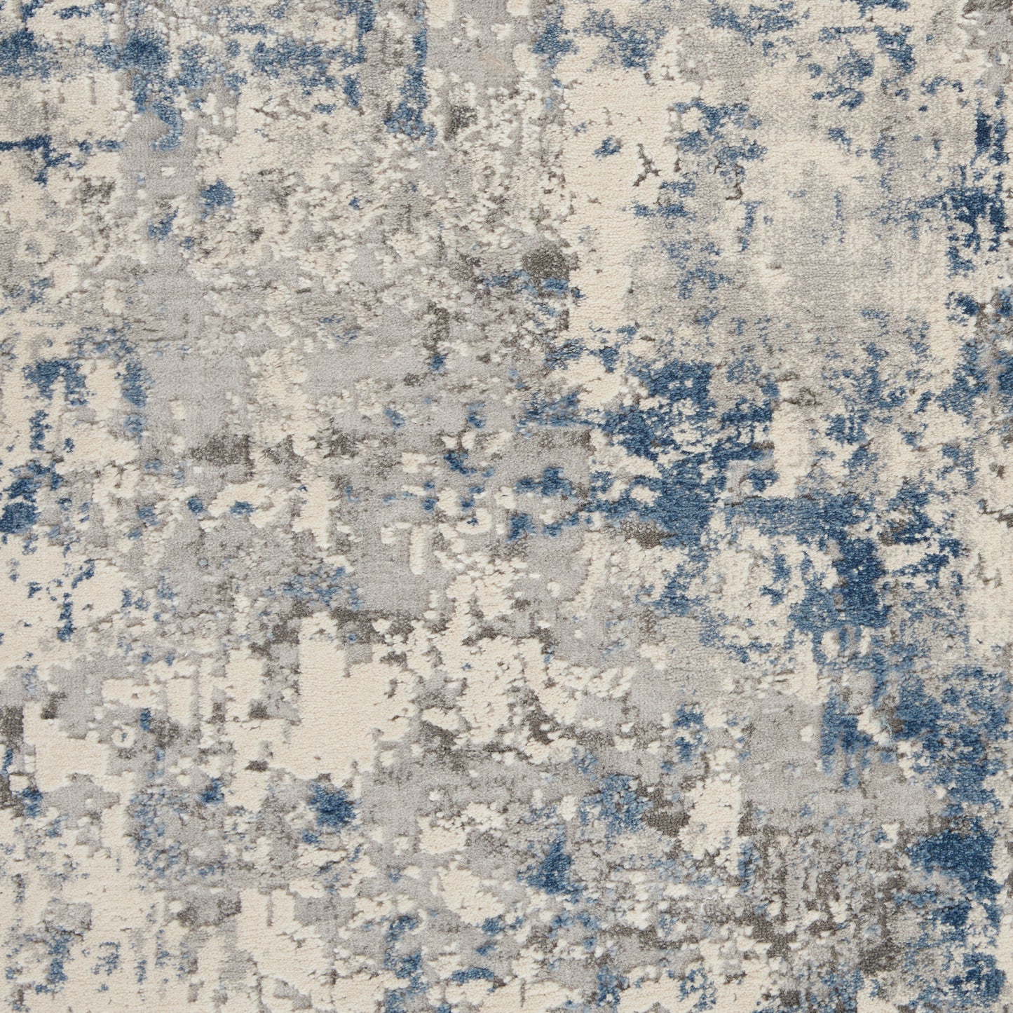 Nourison Rustic Textures 5'3" x 7'3" Ivory/Grey/Blue Modern Indoor Rug