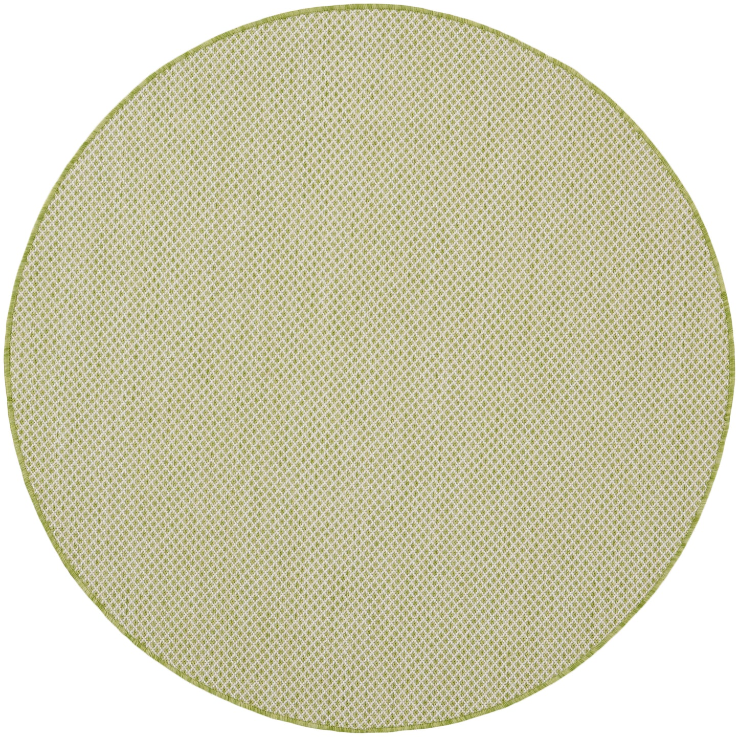 Nourison Courtyard 4' x Round Ivory Green Modern Rug