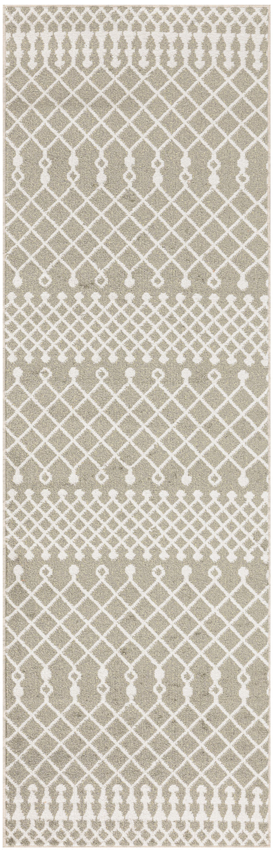 Nourison Astra Machine Washable 2' x 6' Sage Bohemian Indoor Rug