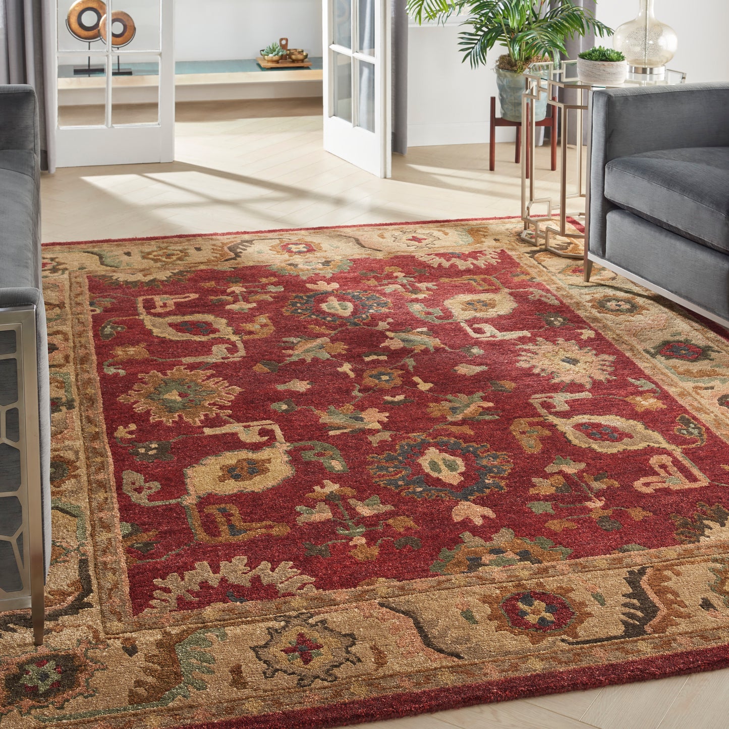 Nourison Tahoe 7'9" x 9'9" Red Traditional Indoor Rug