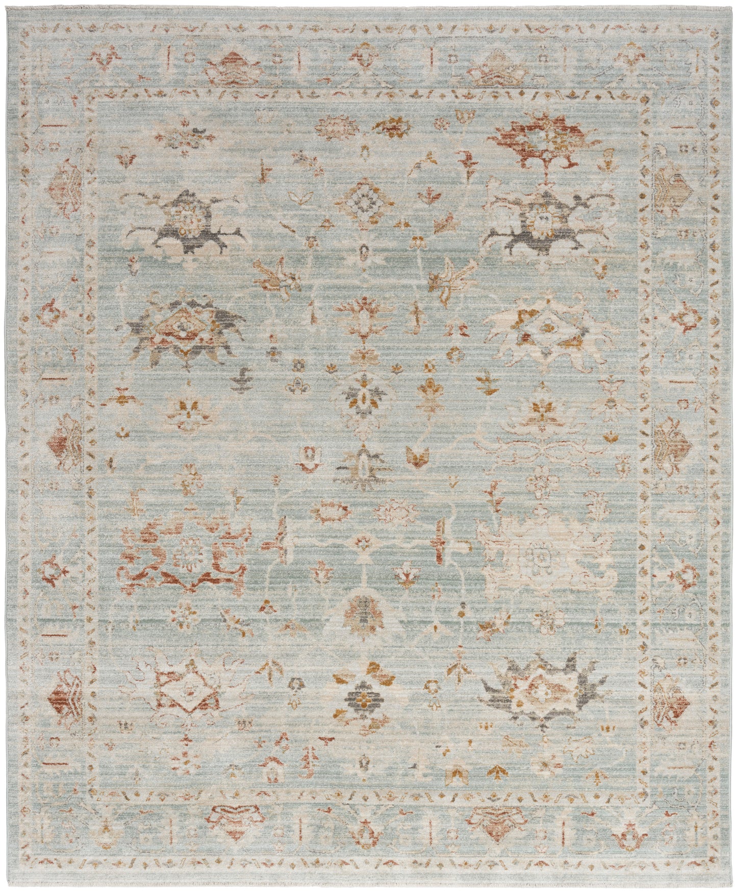 Nourison Traditional Home 8'6" x 11'4" Light Blue Vintage Indoor Rug