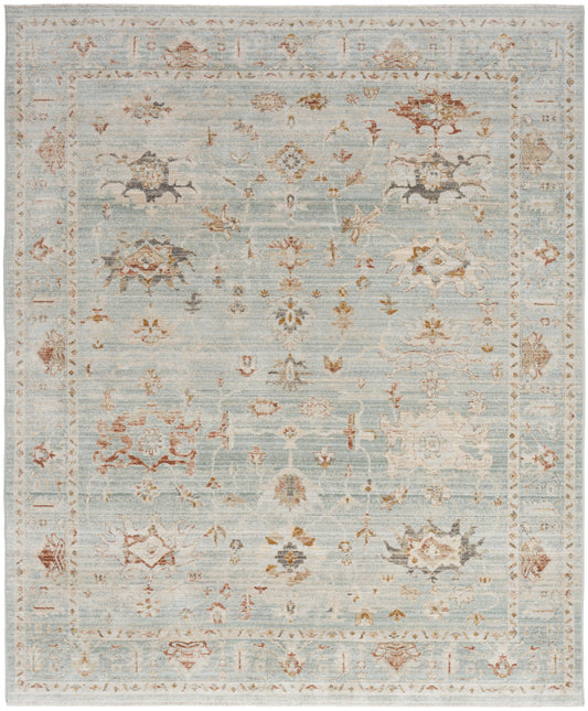 Nourison Traditional Home 8'6" x 11'4" Light Blue Vintage Indoor Rug