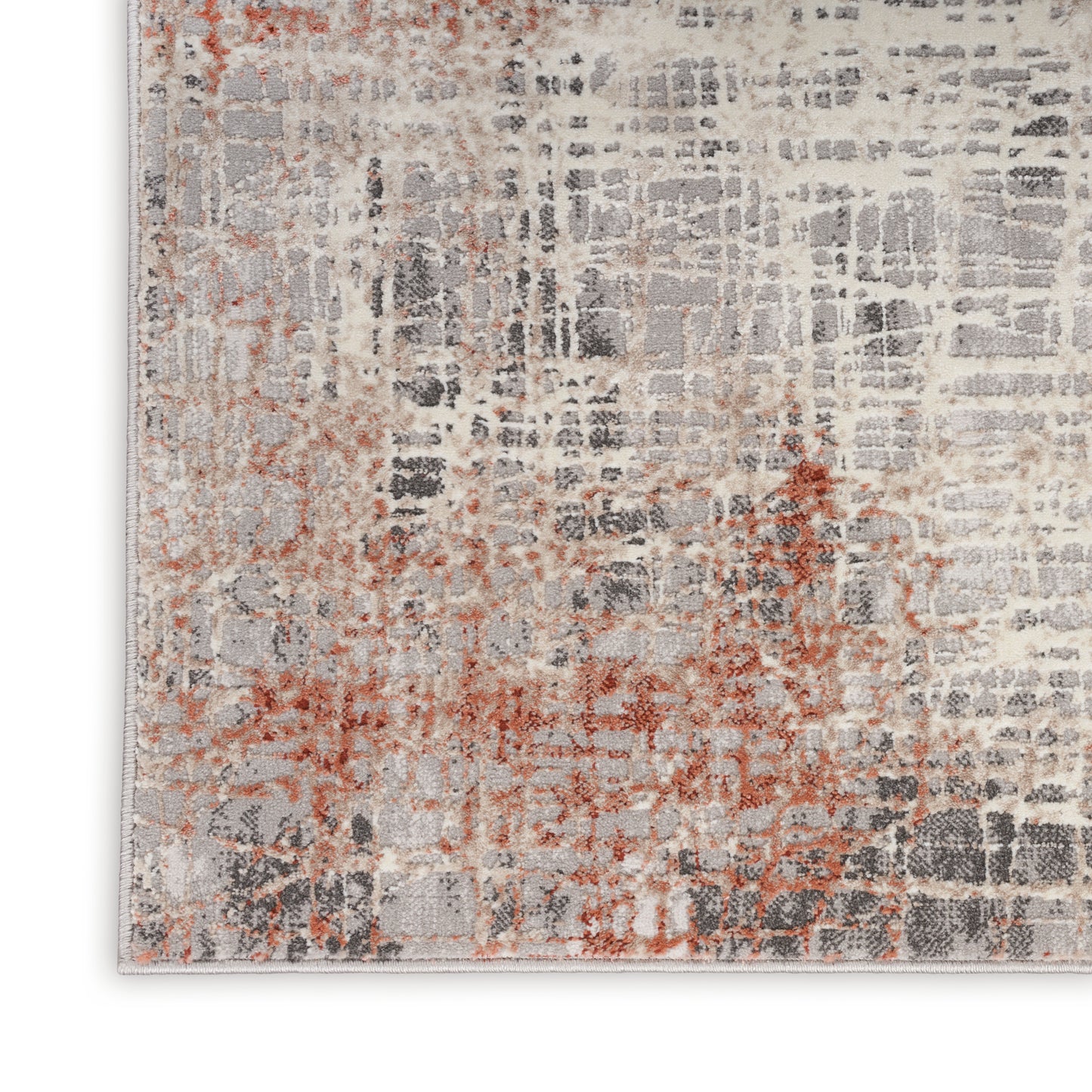 Calvin Klein CK022 Infinity 6' x 9' Rust Multicolor Modern Indoor Rug