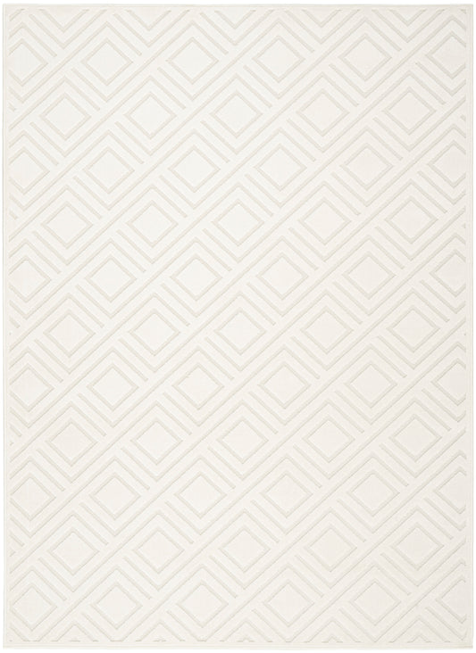 Nourison Care Free 3'11" x 5'11" Ivory Modern Indoor Rug