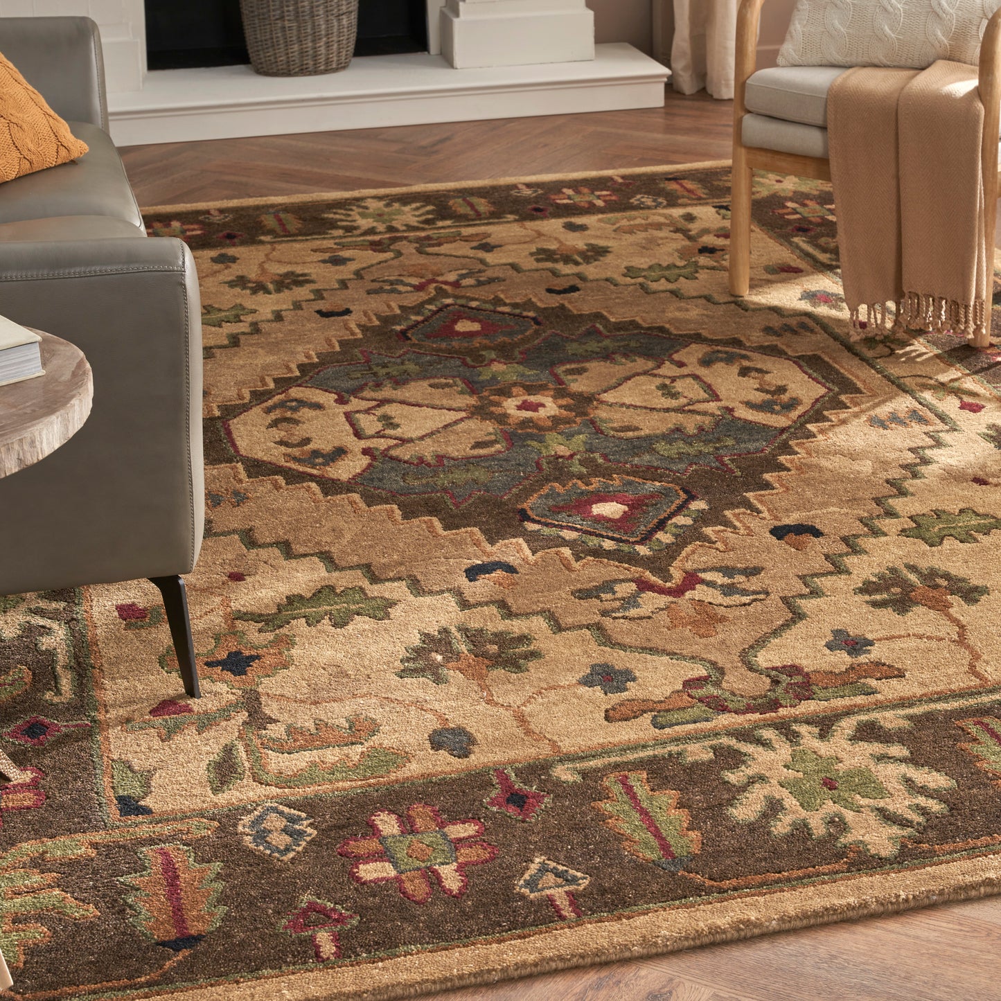 Nourison Tahoe 7'9" x 9'9" Beige Traditional Indoor Rug