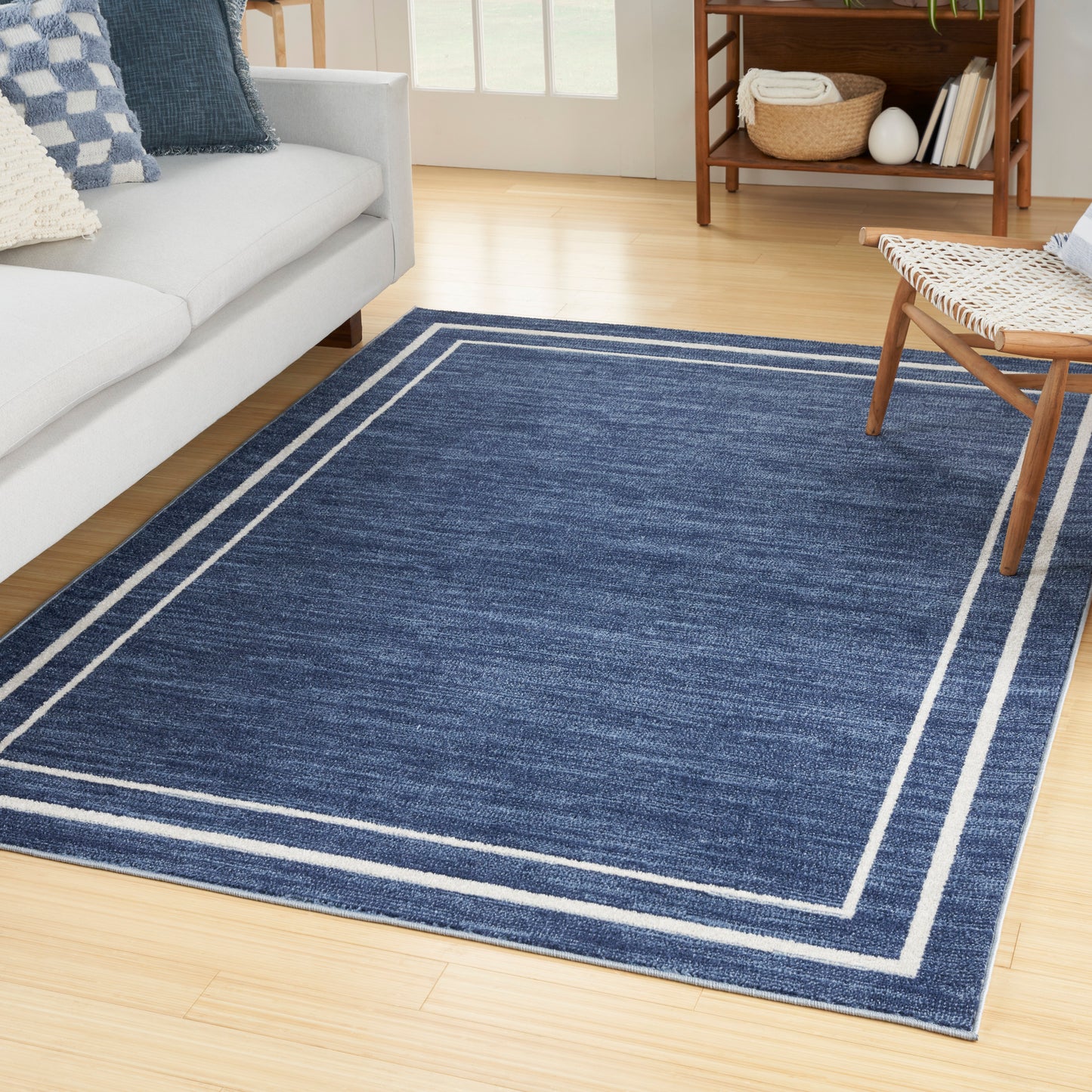 Nourison Nourison Essentials 6' x 9' Navy/Ivory Contemporary Rug