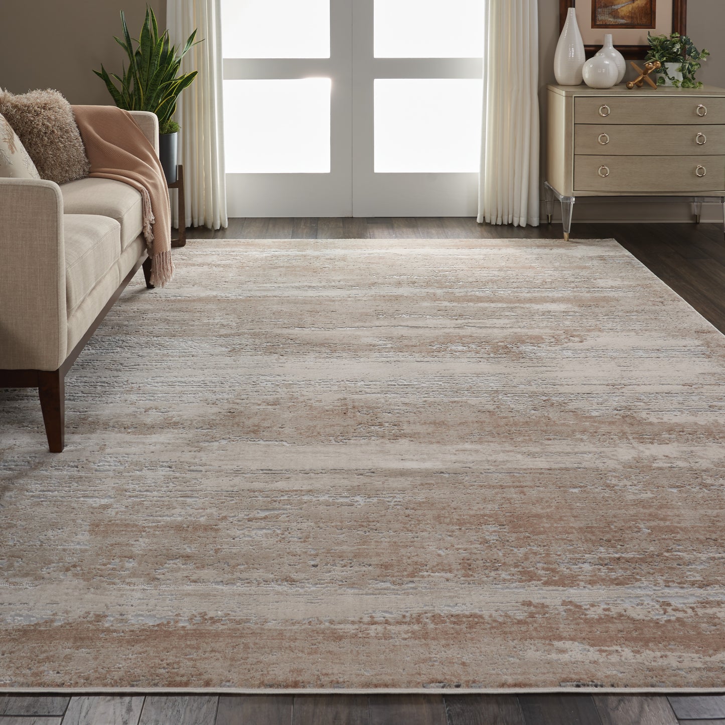 Nourison Rustic Textures 9'3" x 12'9" Beige Modern Indoor Rug