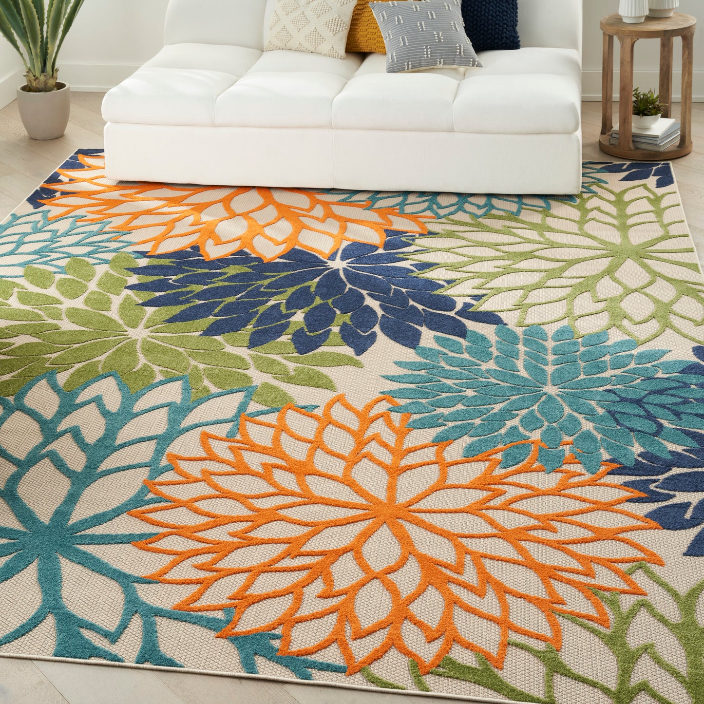 Nourison Aloha 12' x 15' Multicolor Tropical Rug