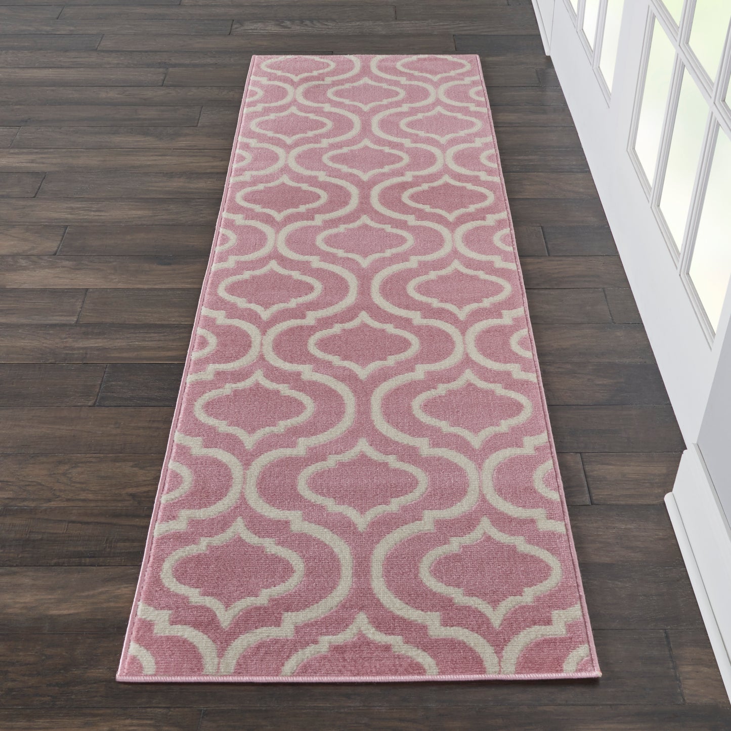 Nourison Jubilant 2'3" x 7'3" Pink Contemporary Indoor Rug