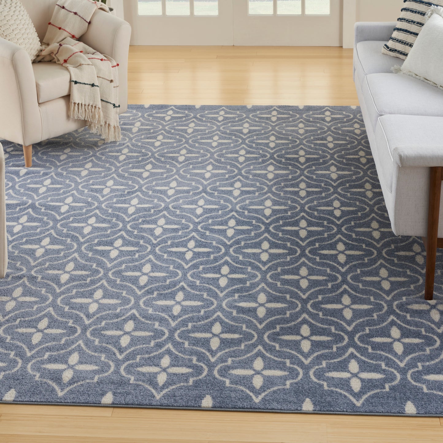 Nourison Nourison Essentials 8' x 10' Blue Ivory Modern Rug