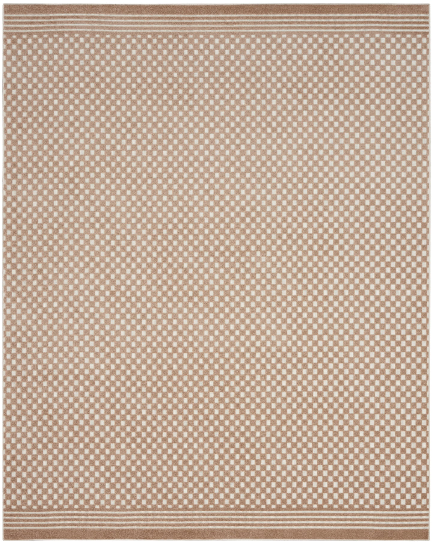 Nourison Care Free 7'10" x 9'10" Brown Modern Indoor Rug