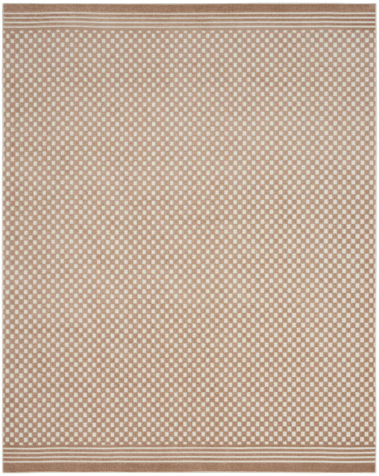 Nourison Care Free 7'10" x 9'10" Brown Modern Indoor Rug