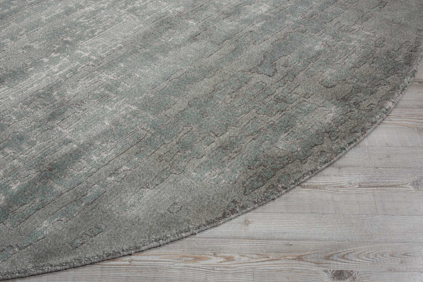 Nourison Twilight 8' x Round Seafoam Modern Indoor Rug