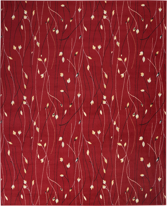 Nourison Grafix 7'10" x 9'10" Red Contemporary Indoor Rug