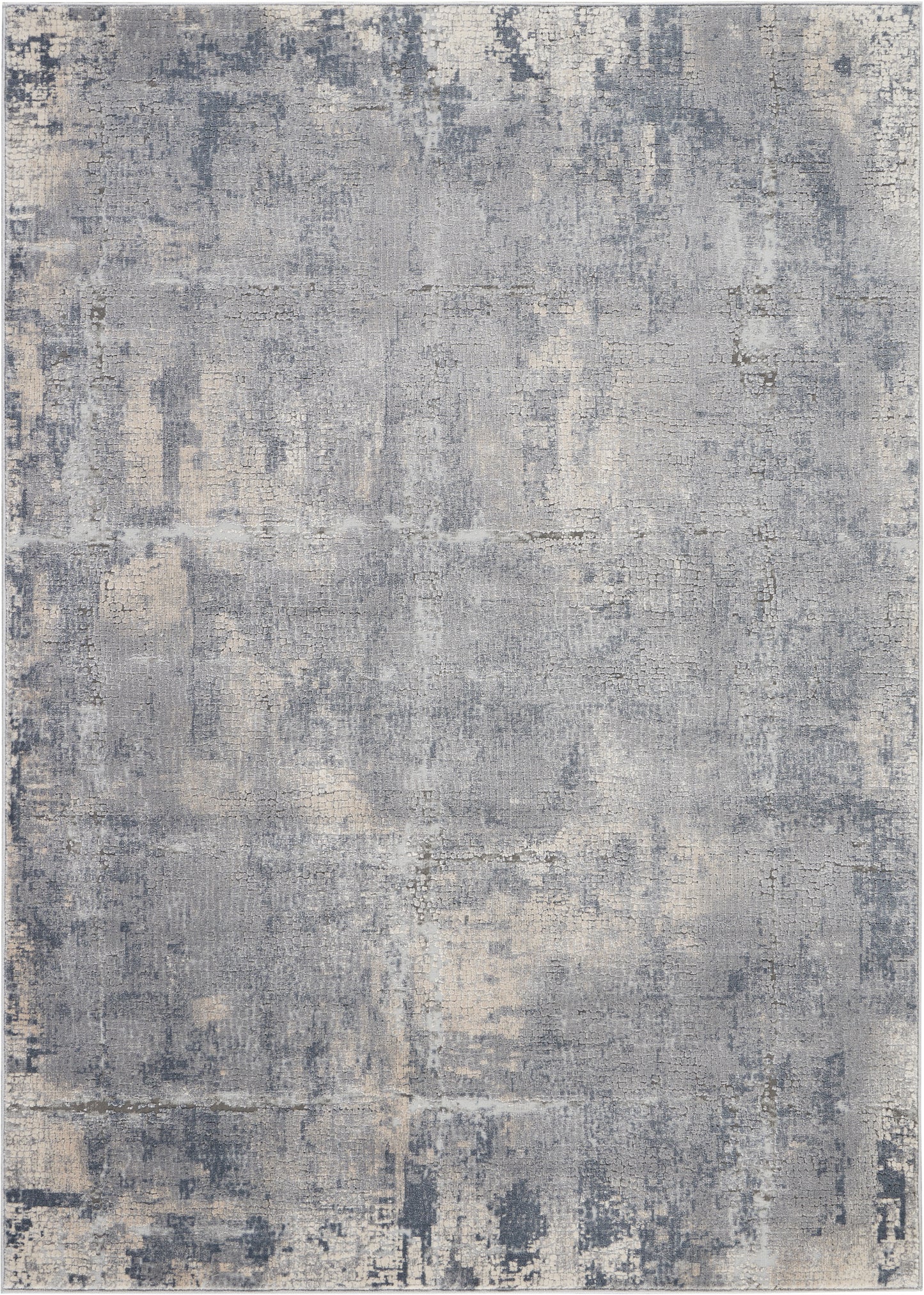 Nourison Rustic Textures 5'3" x 7'3" Grey Beige Modern Indoor Rug