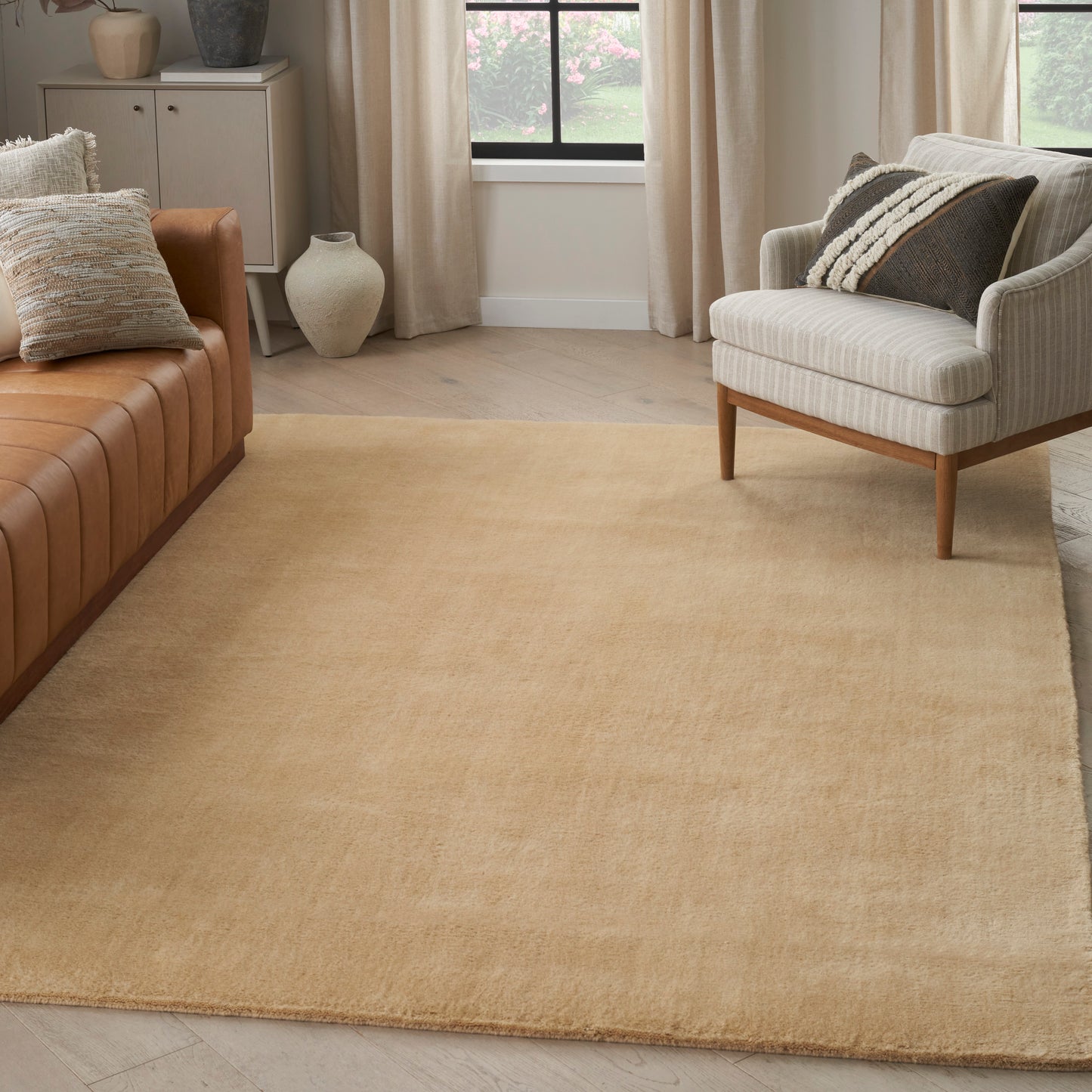 Nourison Plush Cloud 8'6" x 11'6" Camel Modern Indoor Rug