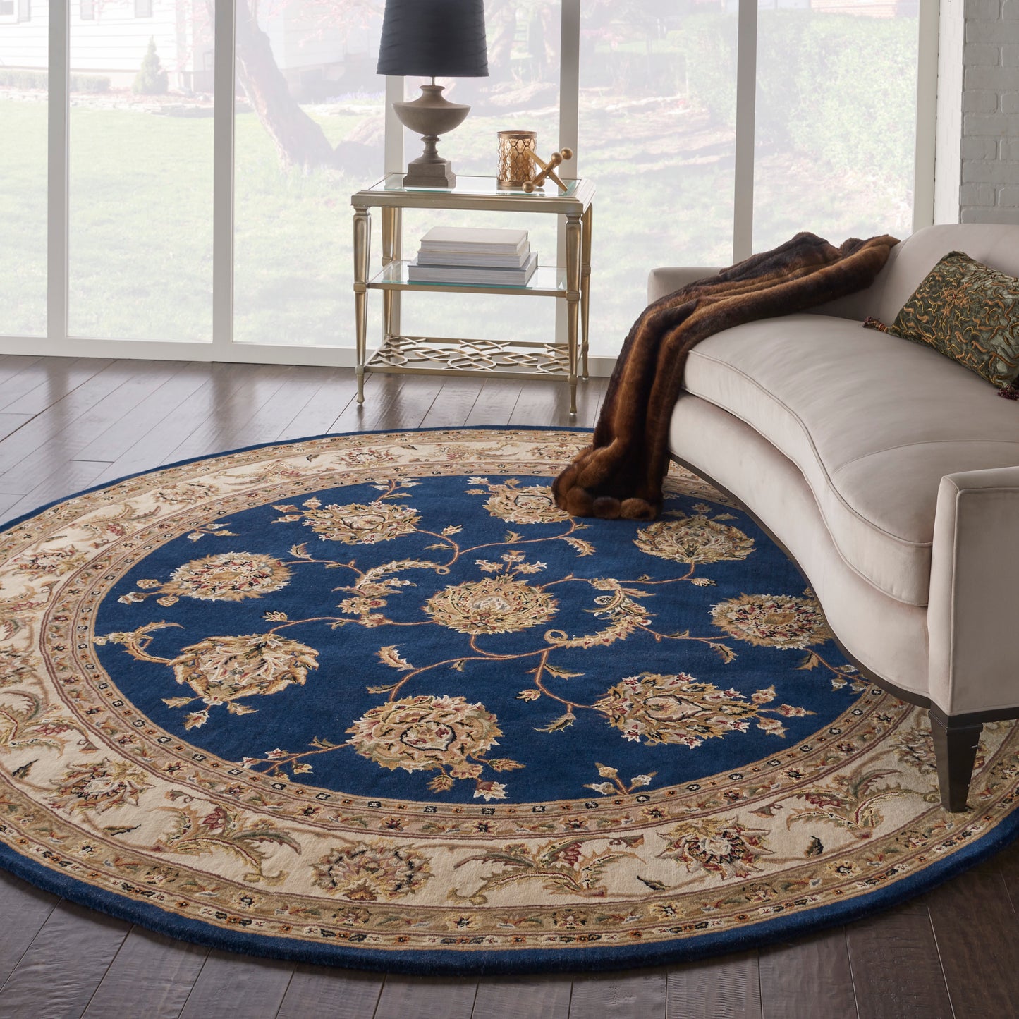 Nourison Nourison 2000 8' x Round Navy Traditional Indoor Rug