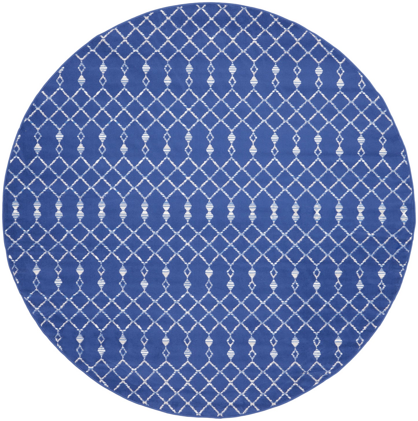 Nourison Whimsicle 8' x Round Navy Bohemian Indoor Rug