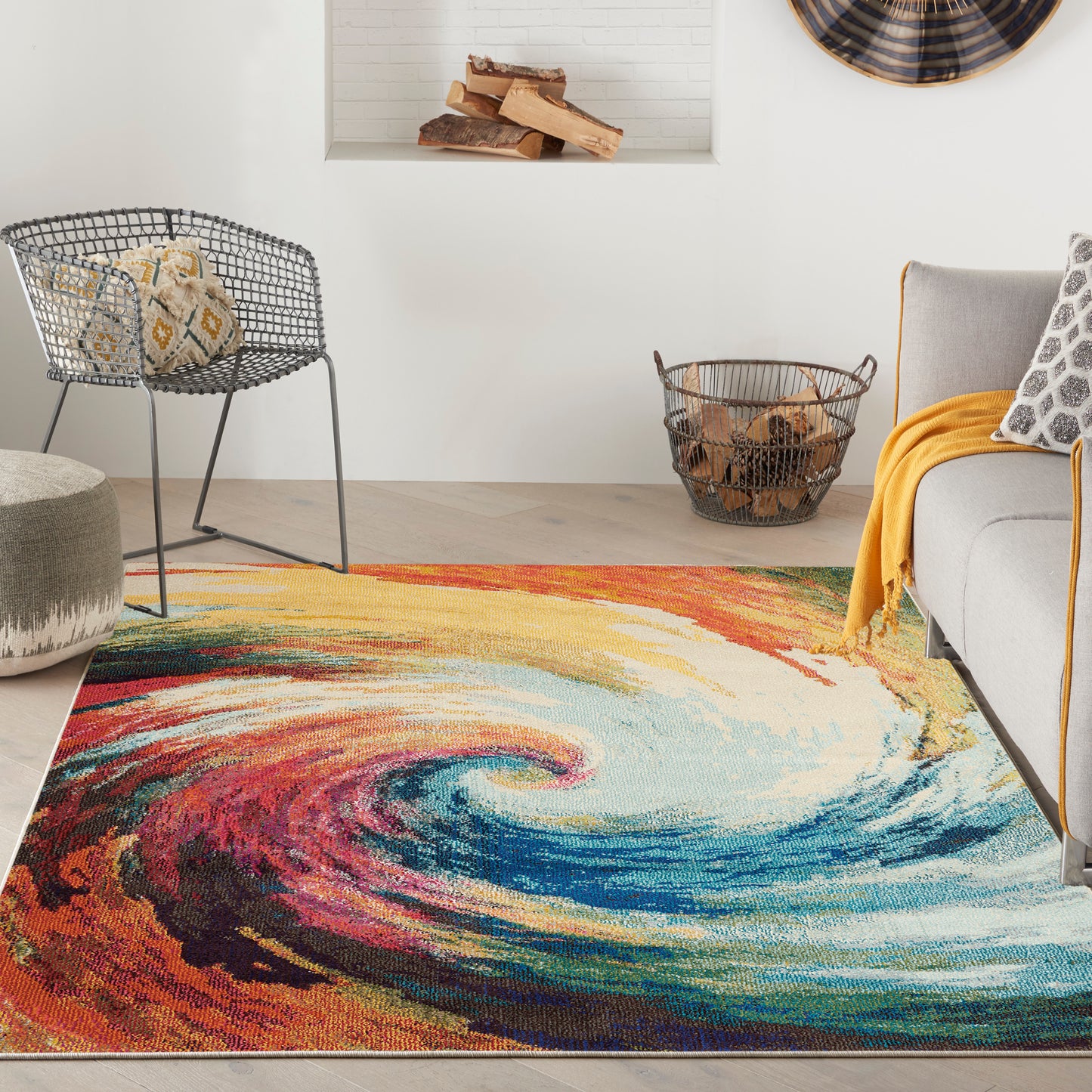 Nourison Celestial 5'3" x 7'3" Wave Modern Indoor Rug