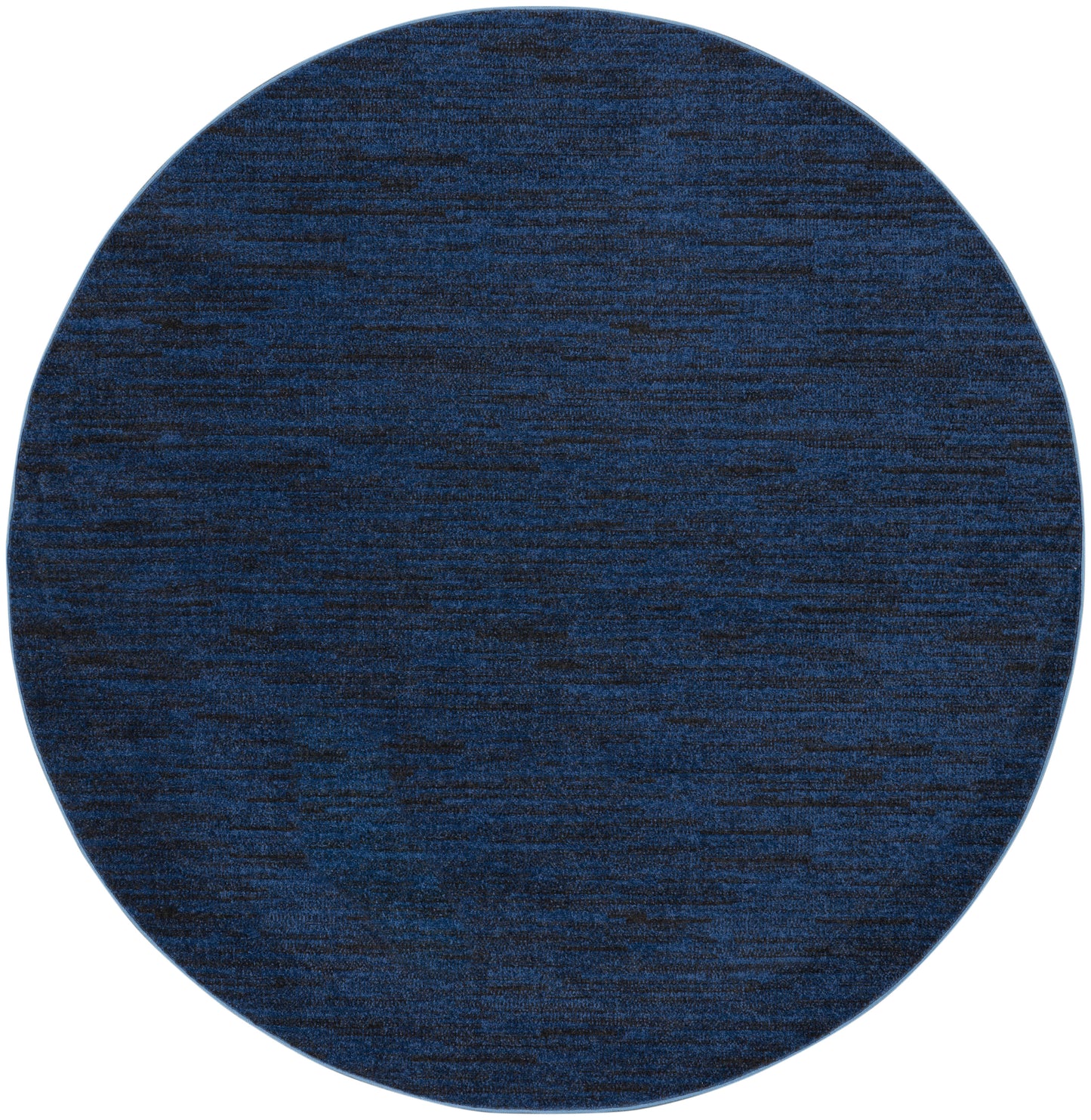 Nourison Nourison Essentials 6' x Round Midnight Blue Outdoor Rug