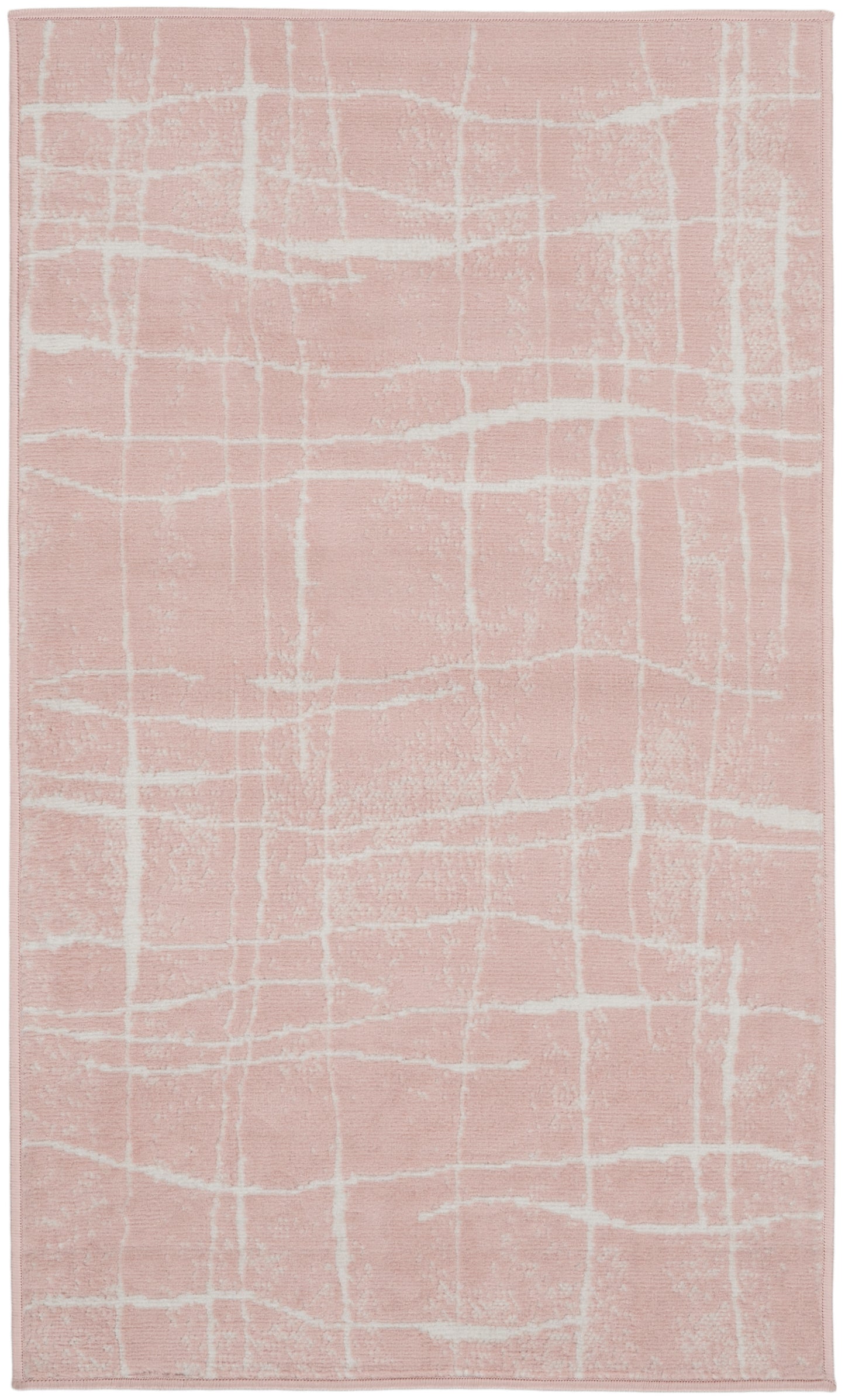 Nourison Whimsicle 3' x 5' Pink Ivory Modern Indoor Rug