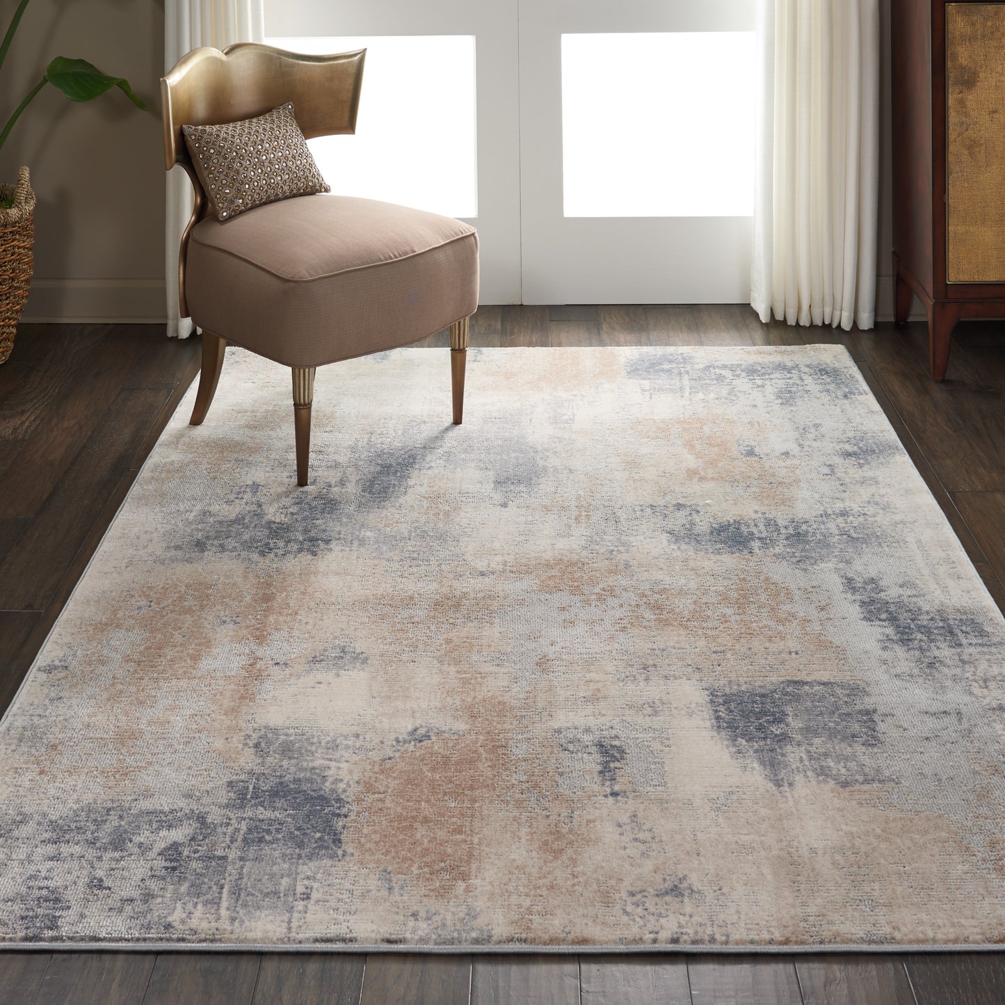 Nourison Rustic Textures 6' x 9' Beige Grey Rustic Indoor Rug