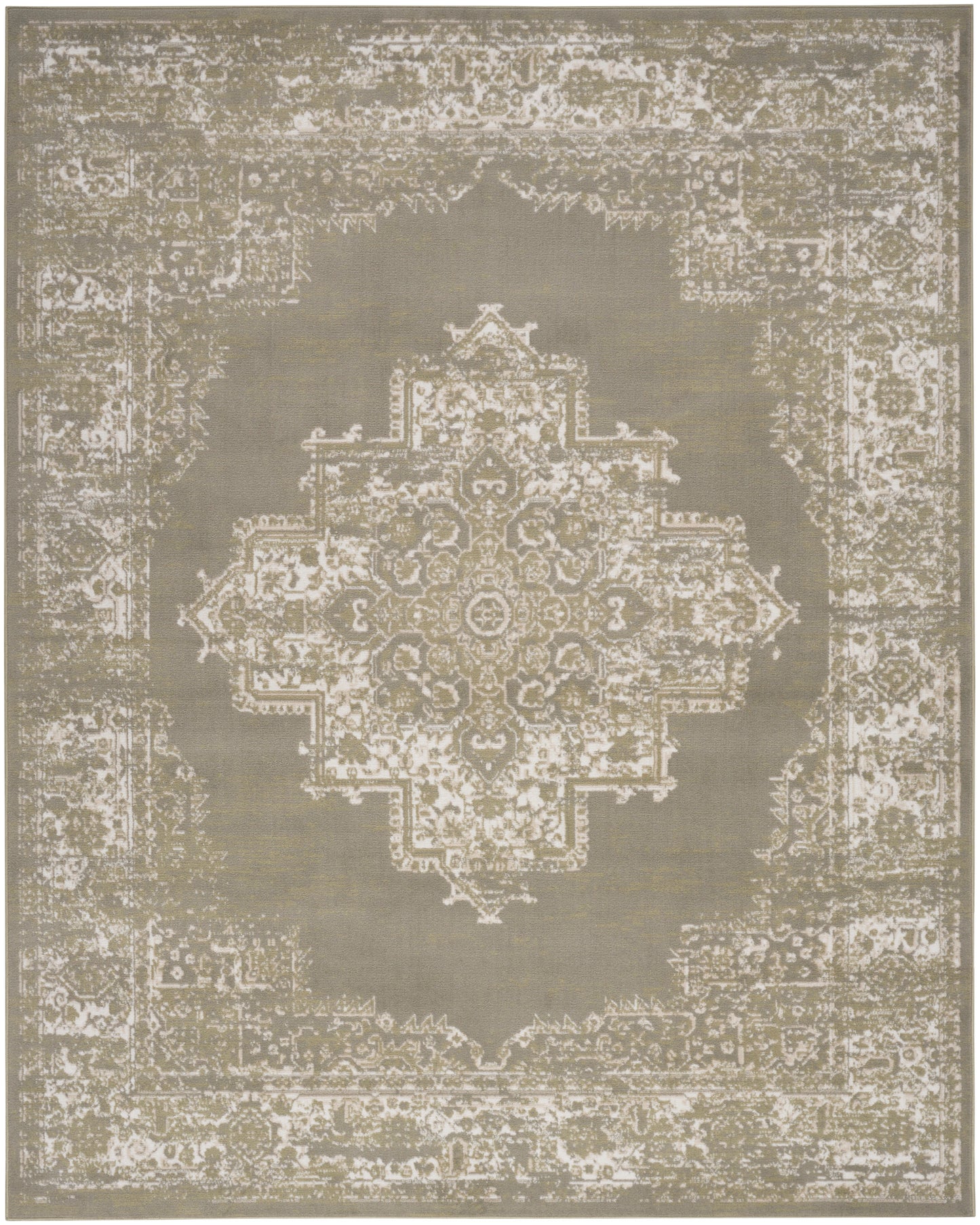 Nourison Grafix 5'3" x 7'3" Olive Vintage Indoor Rug