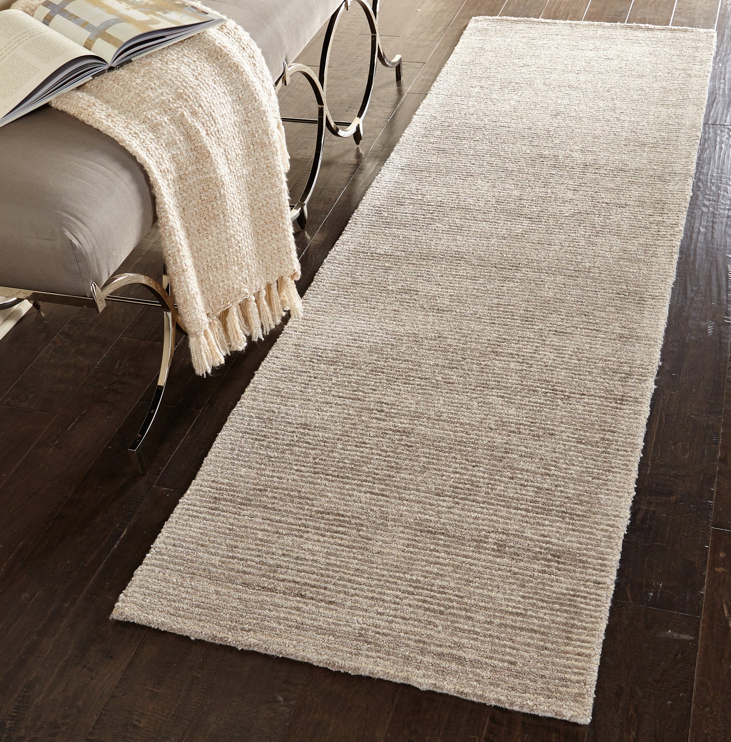 Nourison Weston 2'3" x 7'6" Oatmeal Modern Indoor Rug