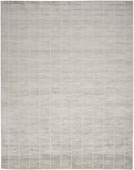 Nourison Serenity Home 5'3" x 7'3" Light Grey Modern Indoor Rug