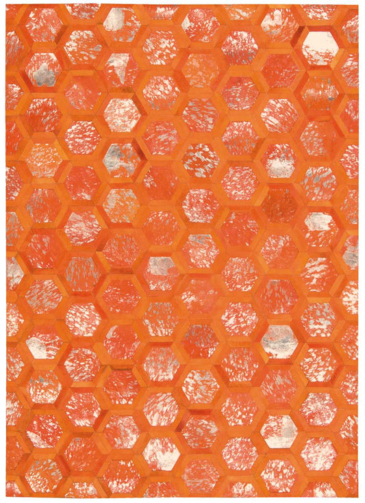 Michael Amini City Chic 5'3" x 7'5" Tangerine Modern Indoor Rug