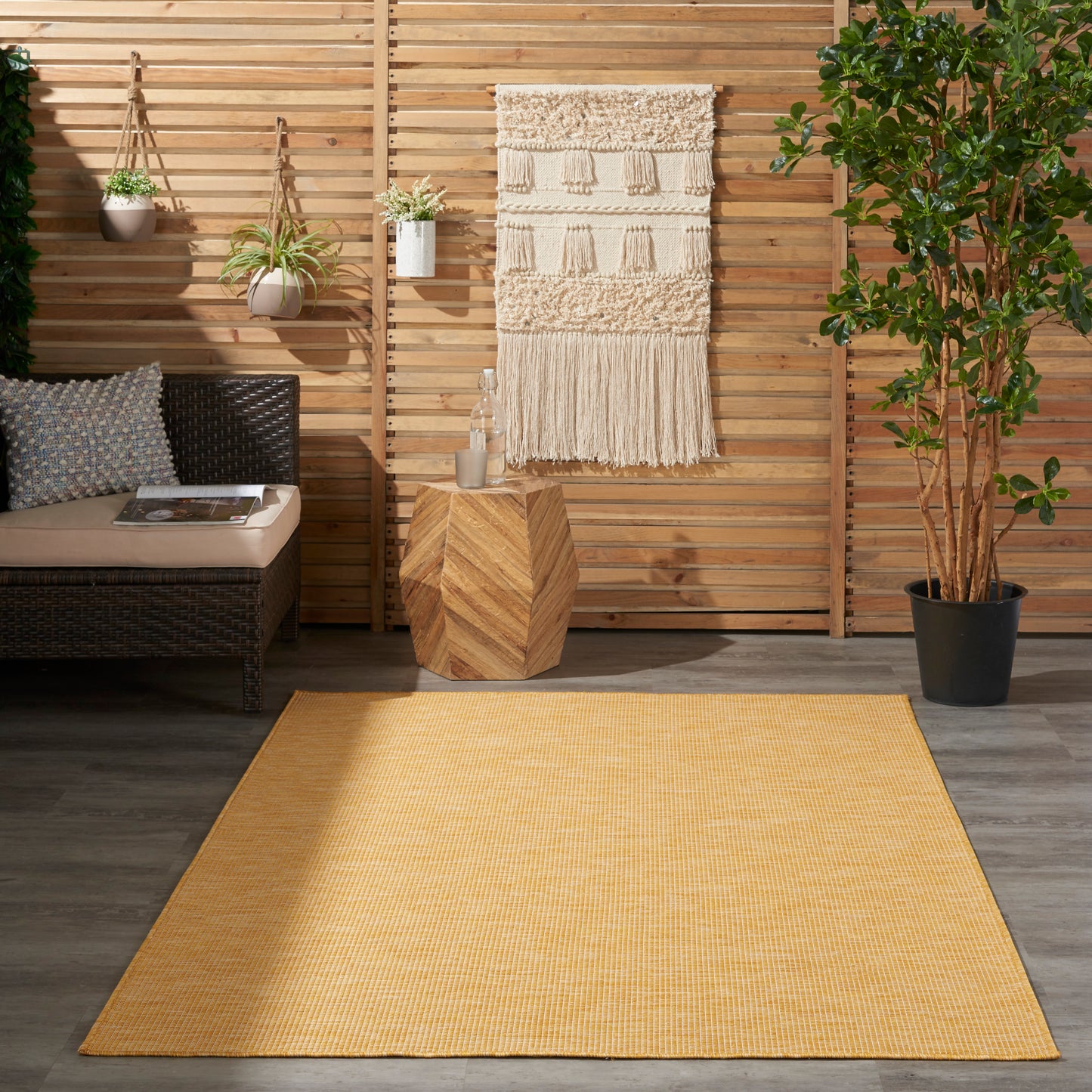 Nourison Positano 5' x 7' Yellow Modern Rug