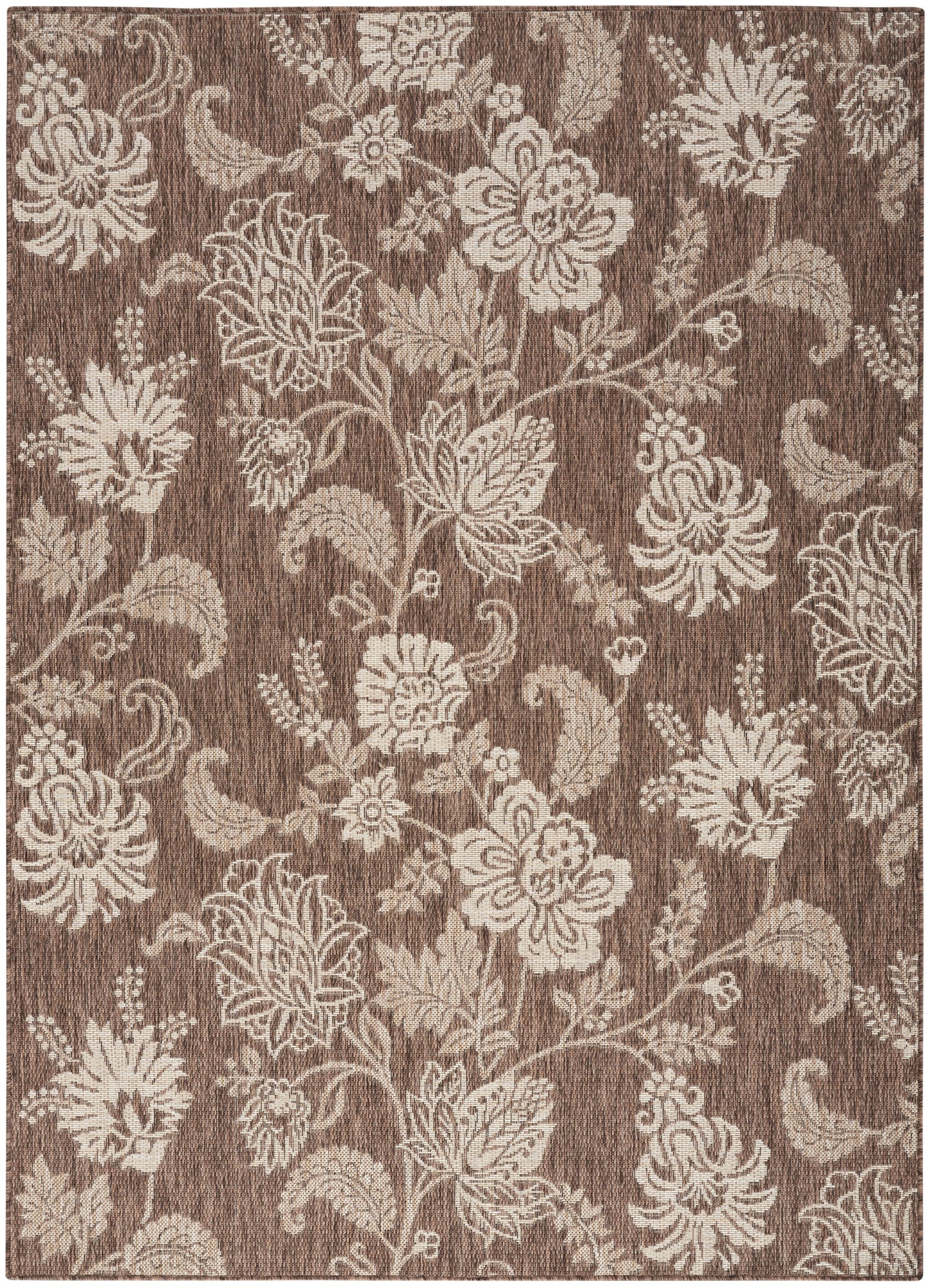 Nourison Garden Oasis 4' x 6' Mocha Tropical Rug