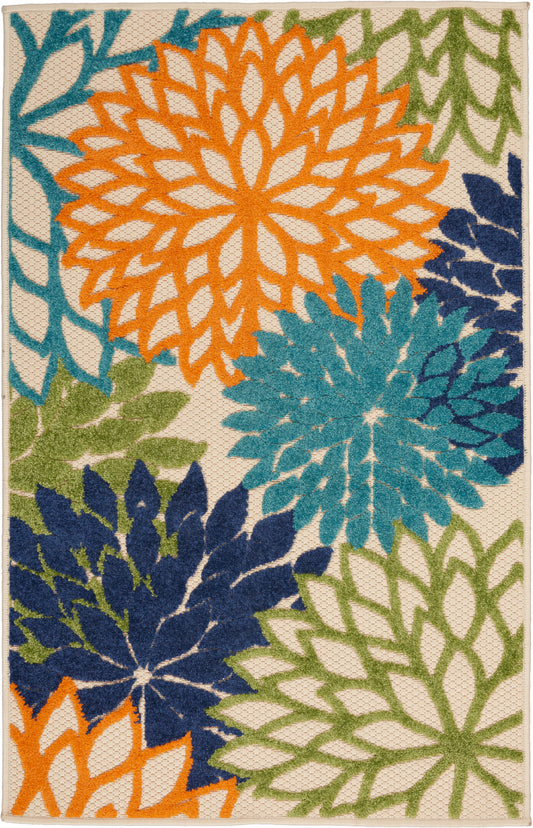 Nourison Aloha 2'8" x 4' Multicolor Tropical Rug