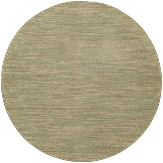 Nourison Nourison Essentials 6' x Round Green Gold Outdoor Rug